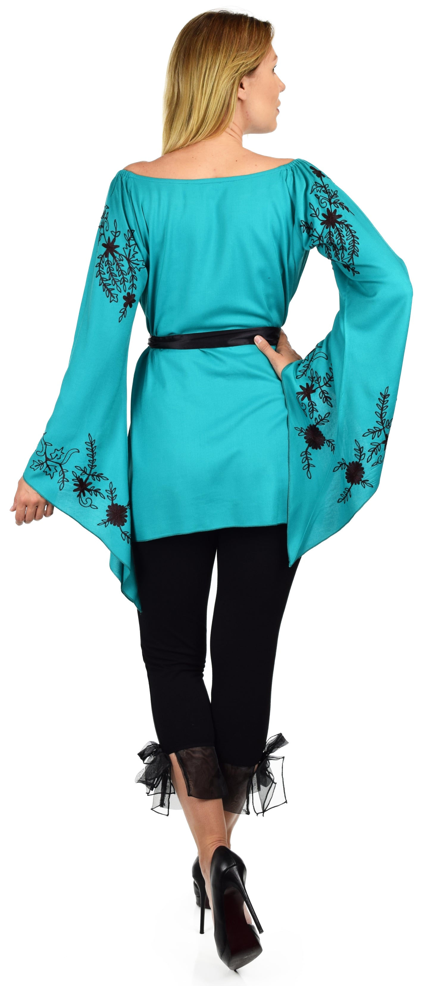 Aristocratic Embroidered Tunic, Off shoulder Tunic, Embroidered Blouse, Peasant blouse, Boho Top, Hip Hop Tunic.