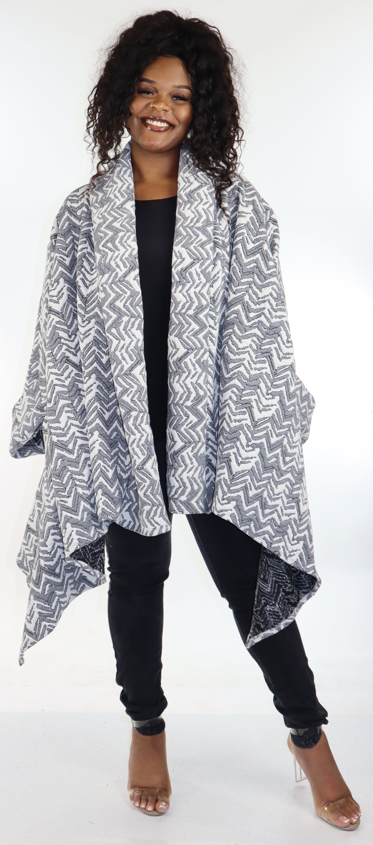 Made in USA, Ultimate Travelers Jacket, Plus Size Jacket, Jacqaurd Duster, Chevron  print Jacket, Jacquard Coat, Winter jacket, winter coat.