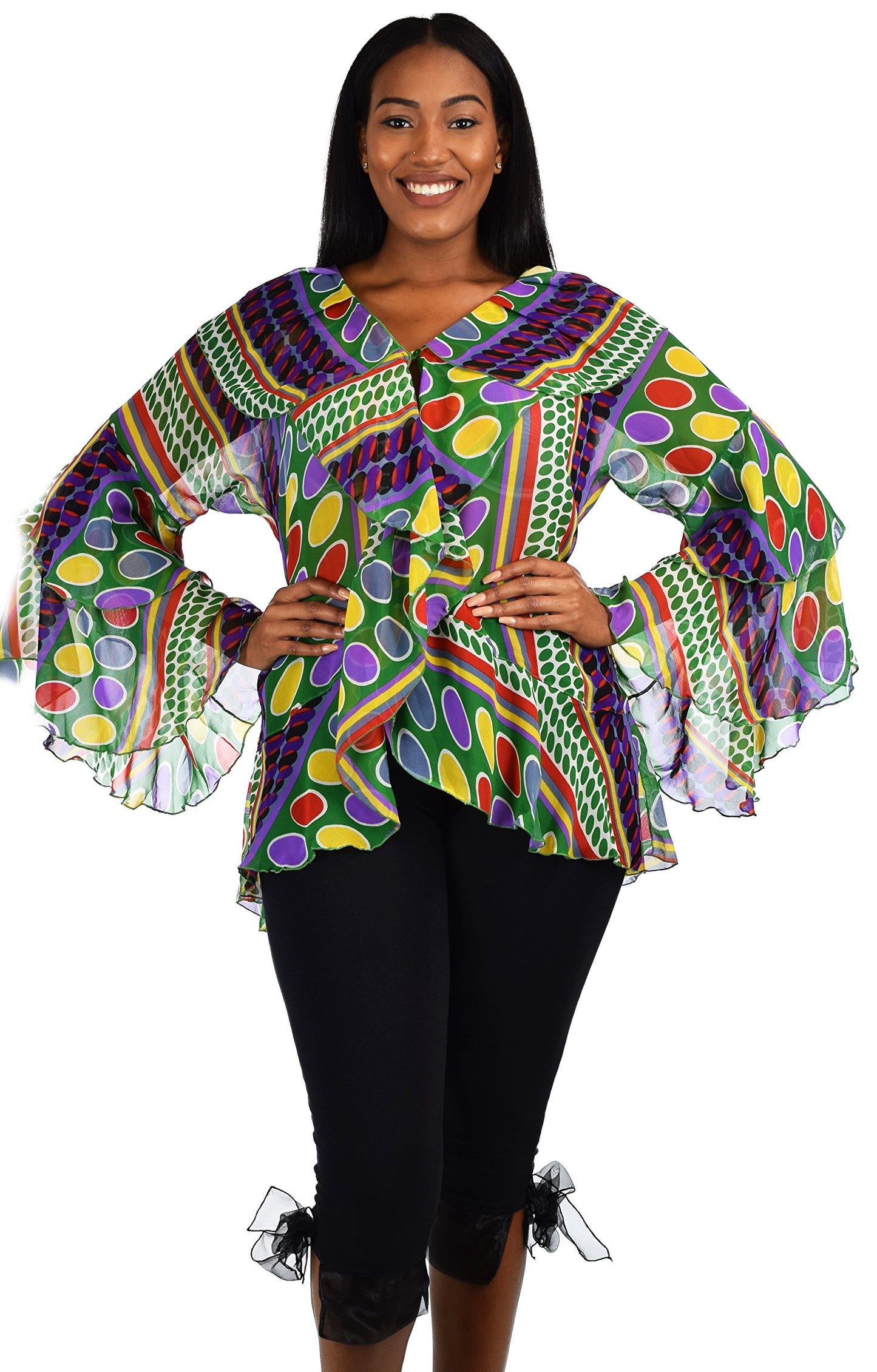 Plus Size Boho Flounce Blouse Swing Top Cover Up Dress Shirt