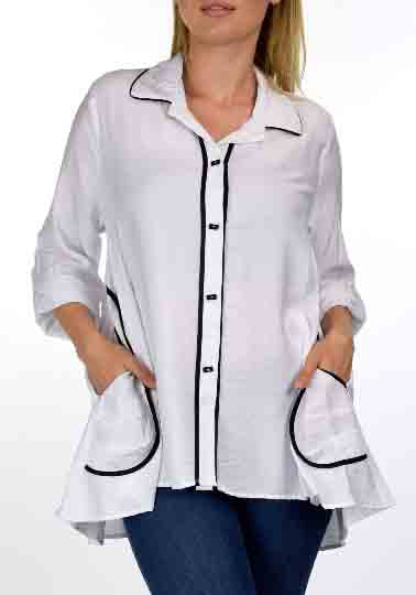 Made in USA,Stylish,Artsy Blouse, Designer Shirt,lagenlook Shirt, Small to Large