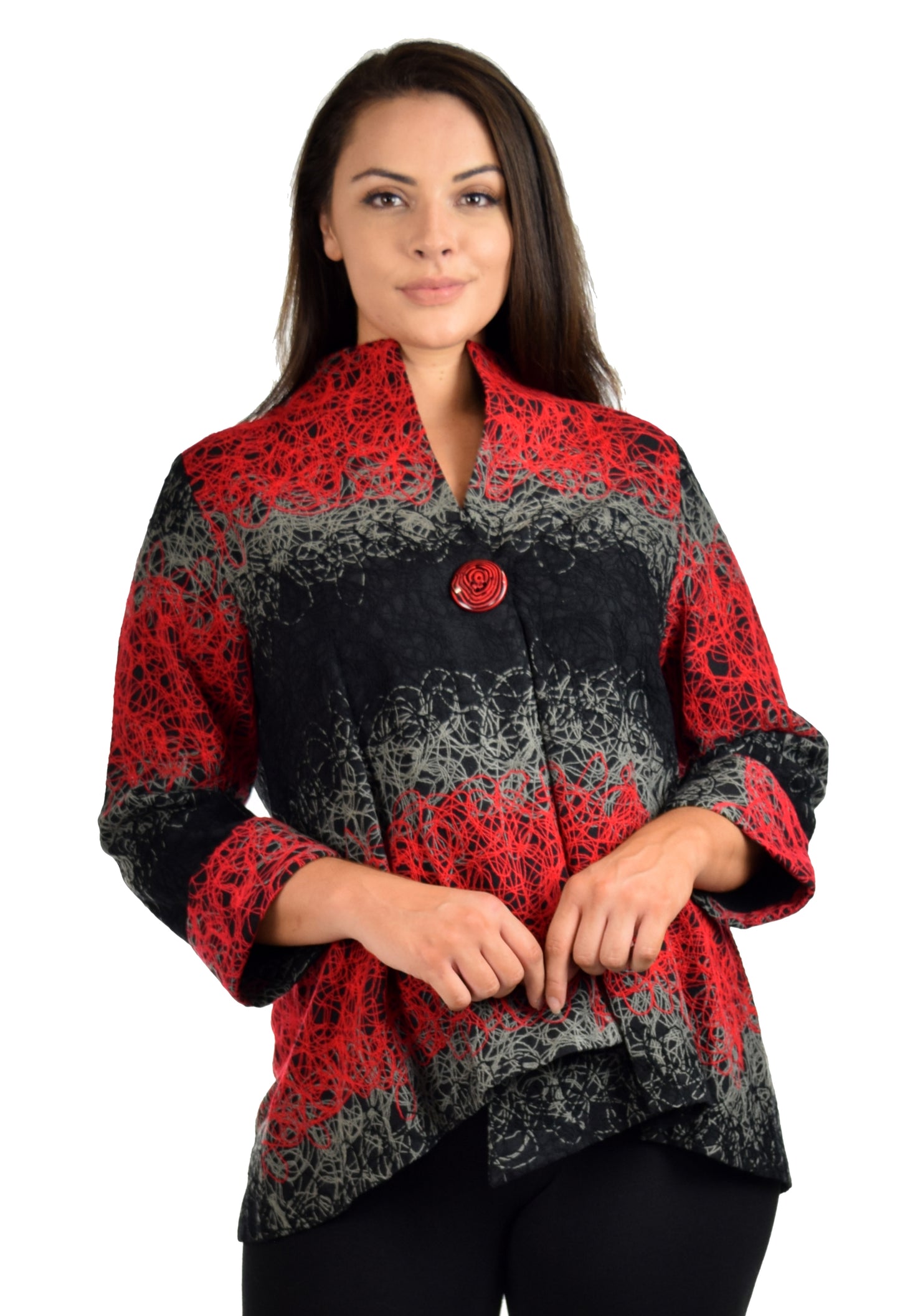 Aristocratic Jacket, High End Jacket, Crop Jacket, Designer Asymmetrical Crop Jacket. S to 3XL. Plus and Regular Size