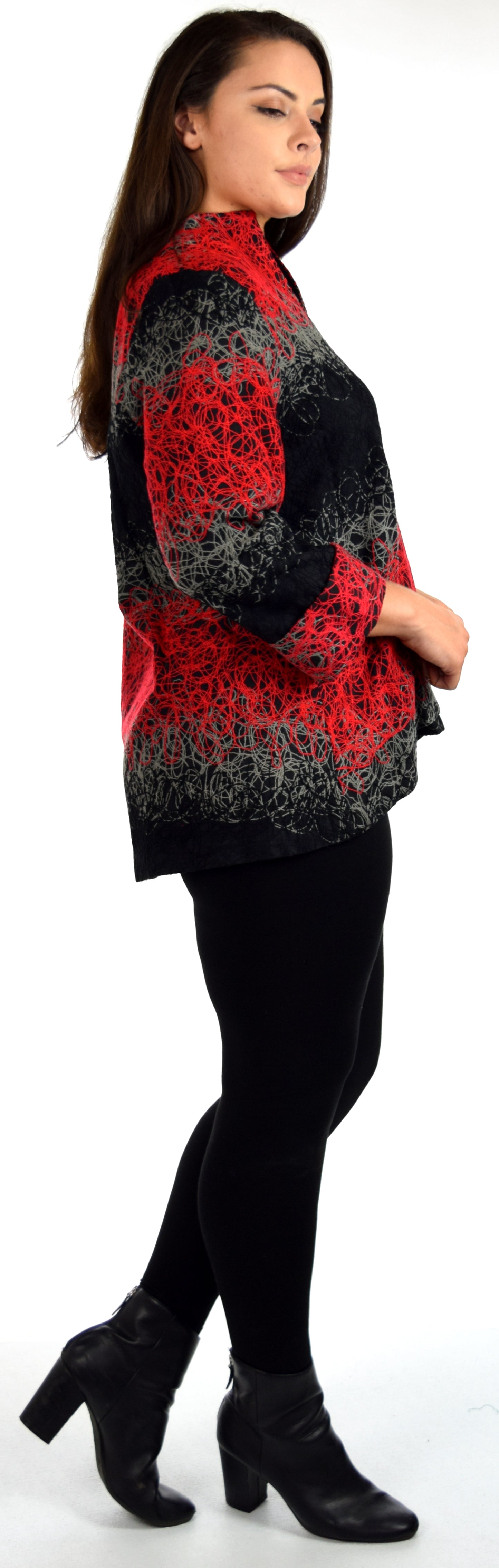 Aristocratic Jacket, High End Jacket, Crop Jacket, Designer Asymmetrical Crop Jacket. S to 3XL. Plus and Regular Size