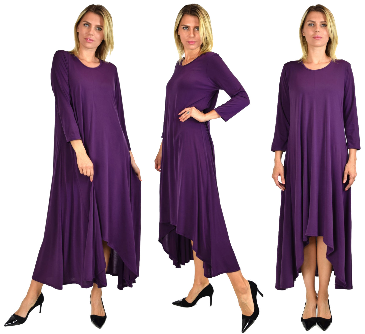 Designer Dress, Quirky Dress, Hi Low Dress, Plus size clothing, Flared Dress, Lagenlook Dress,Plus size Olive Dress, Olive Maxi Dress