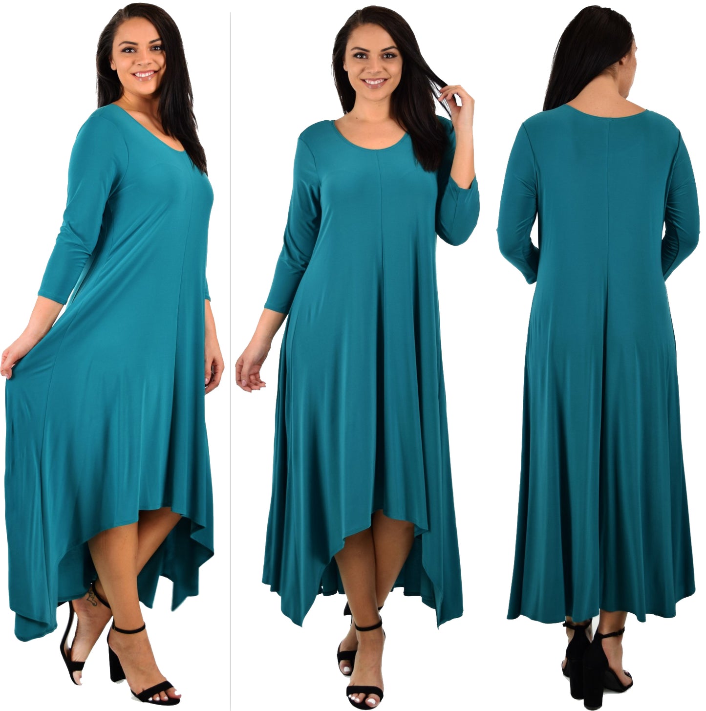 Designer Dress, Quirky Dress, Hi Low Dress, Plus size clothing, Flared Dress, Lagenlook Dress,Plus size Olive Dress, Olive Maxi Dress