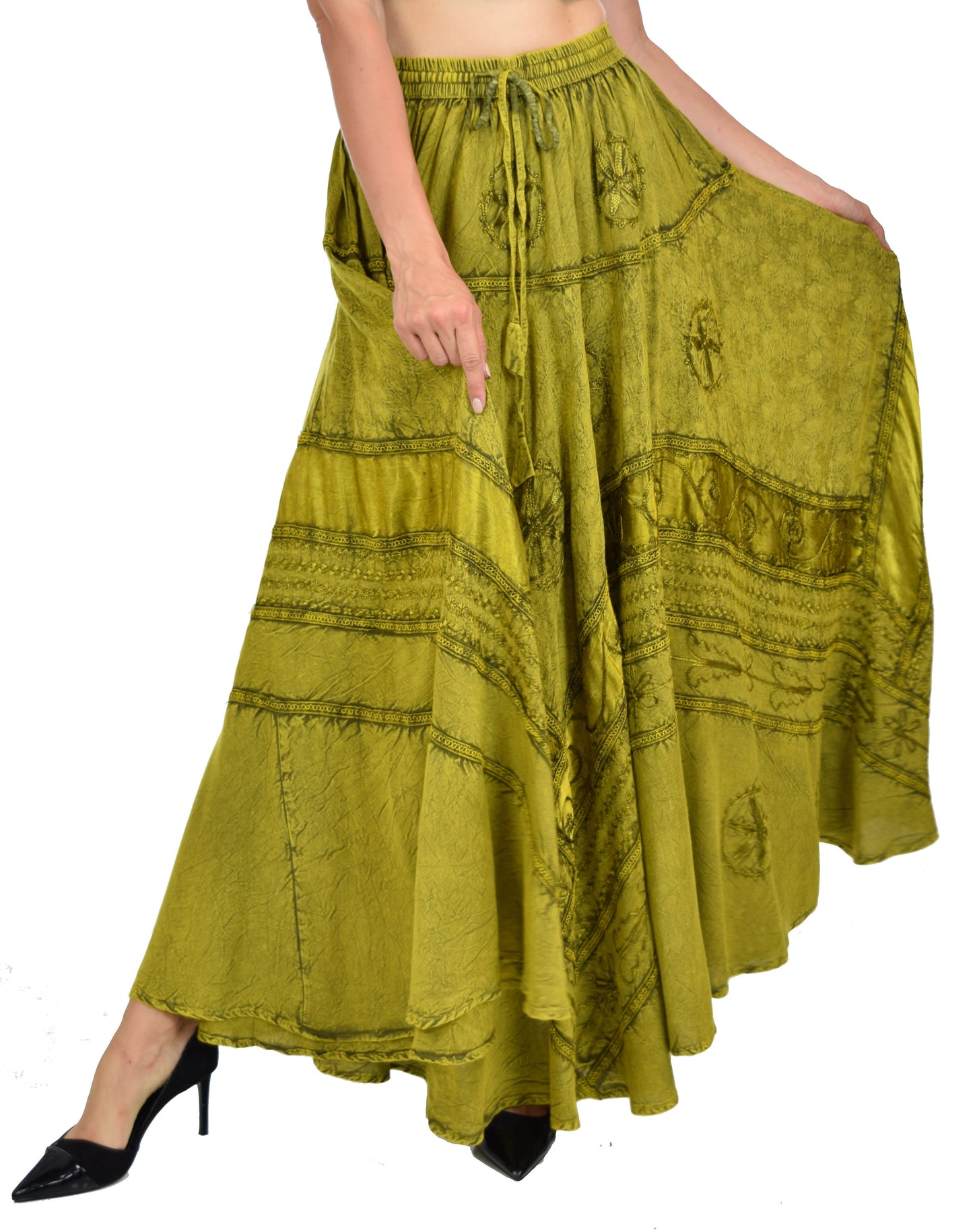 Artsy Skirt, Embroidered Skirt, Bohemian Skirt, Party Skirt, Hip Hop Skirt,  Comfy Skirt, Designer Skirt, Plus size Skirt, Stone wash Skirt