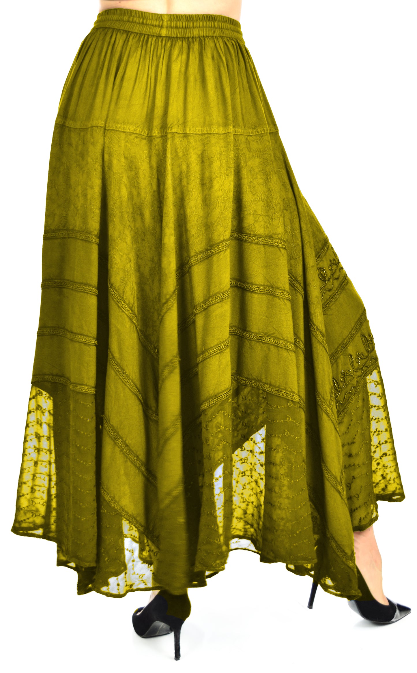 Artsy Skirt, Embroidered Skirt, Bohemian Skirt, Party Skirt, Hip Hop Skirt, Lace Skirt, Designer Skirt, Plus size Skirt, Stone wash Skirt