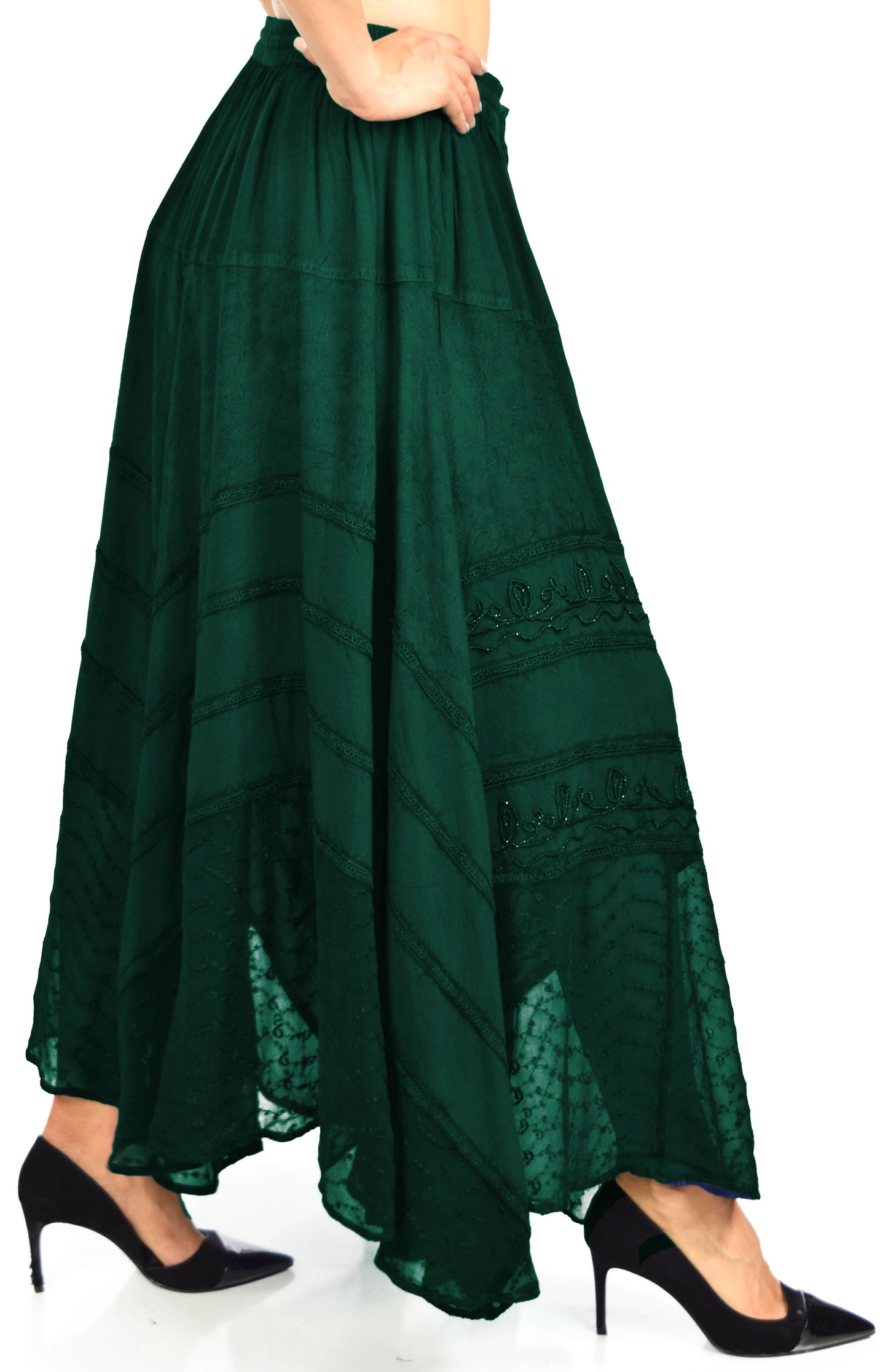 Artsy Skirt, Embroidered Skirt, Bohemian Skirt, Party Skirt, Hip Hop Skirt, Lace Skirt, Designer Skirt, Plus size Skirt, Stone wash Skirt