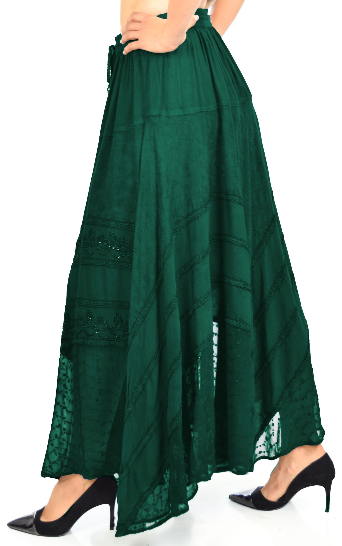 Artsy Skirt, Embroidered Skirt, Bohemian Skirt, Party Skirt, Hip Hop Skirt, Lace Skirt, Designer Skirt, Plus size Skirt, Stone wash Skirt