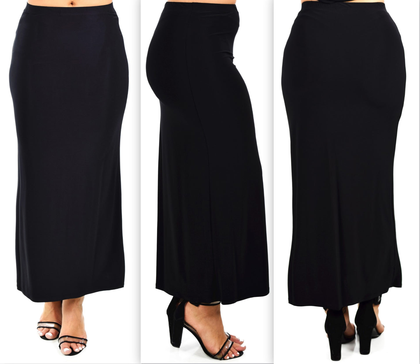 Dare2BStylish Women's Stretchy Office Maxi Pencil Skirt | Reg & Plus Sizes | Made in US