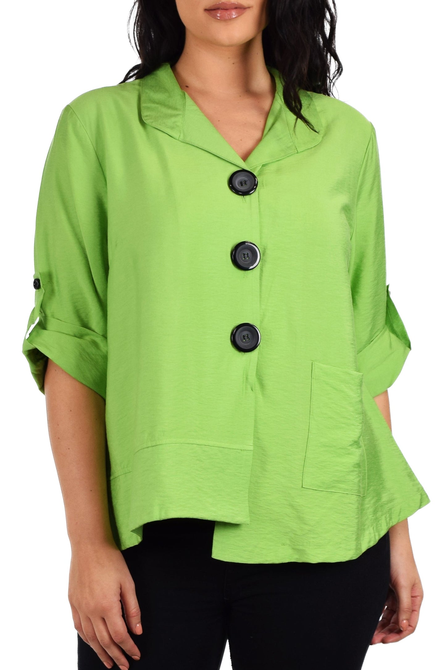 Captivating Cutie with details. New Plus size Blouse, Lagen look blouse, Artsy Jacket, Crop Jacket,Asymmetrical blouse, Large, XL and 1XL