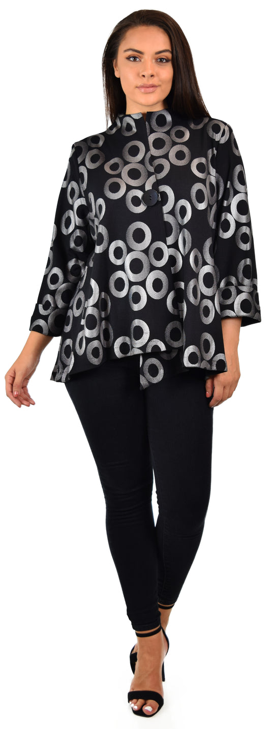 Aristocratic Jacket, Crop Jacket, Plus size Jacket, Hi Low Short Asymmetrical Jacket. XL,1XL,2XL to 3XL