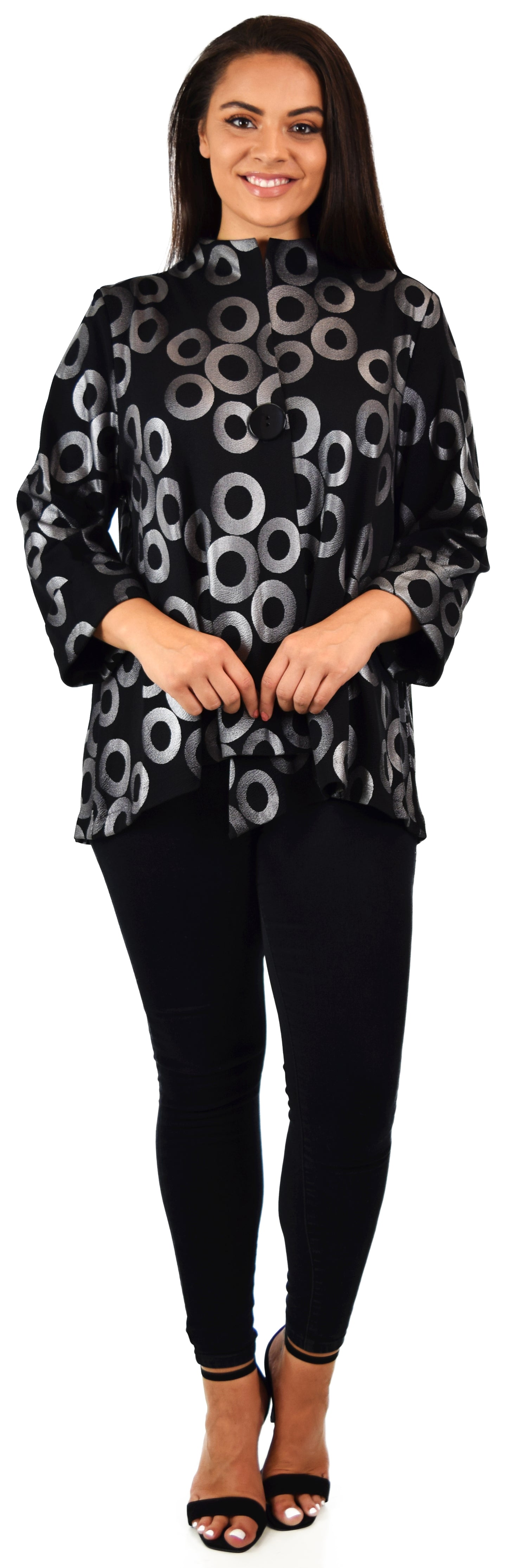 Aristocratic Jacket, Crop Jacket, Plus size Jacket, Hi Low Short Asymmetrical Jacket. XL,1XL,2XL to 3XL