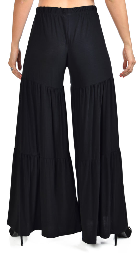 Designer Boho Pants, Tiered pants, Designer Plus size Pants, Palazzo Pants, Black Pants, Gaucho Pants, Brown Pants