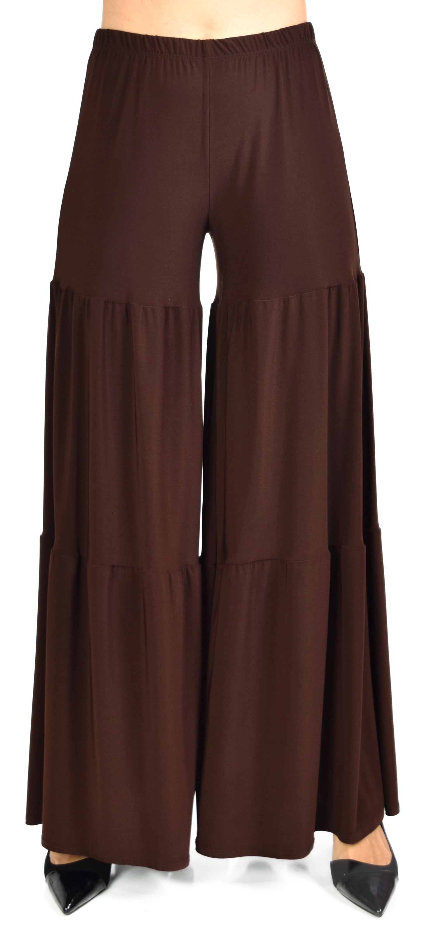 Designer Boho Pants, Tiered pants, USA made Designer Pants, Palazzo Pants, Black Pants