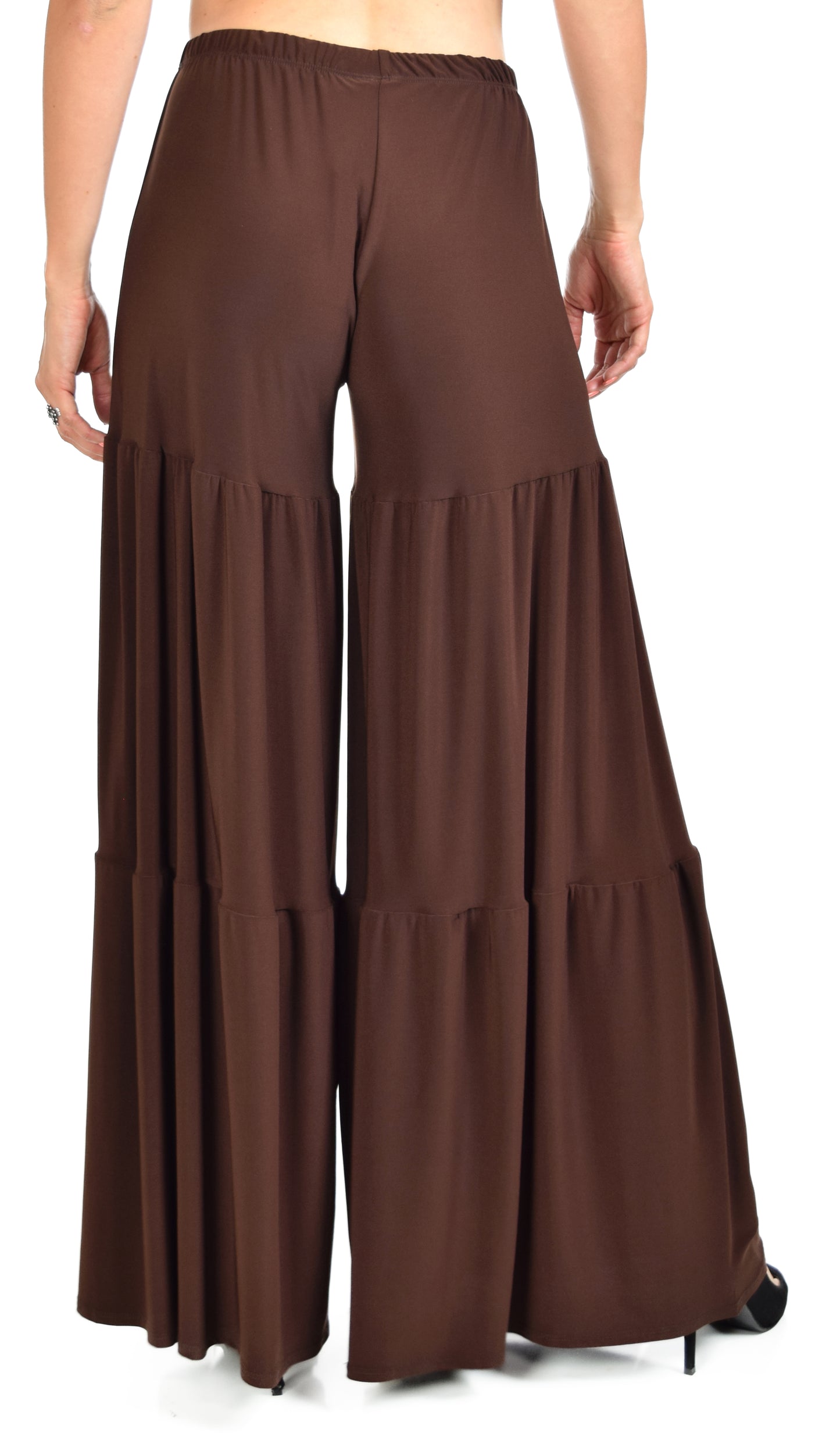 Designer Boho Pants, Tiered pants, USA made Designer Pants, Palazzo Pants, Black Pants