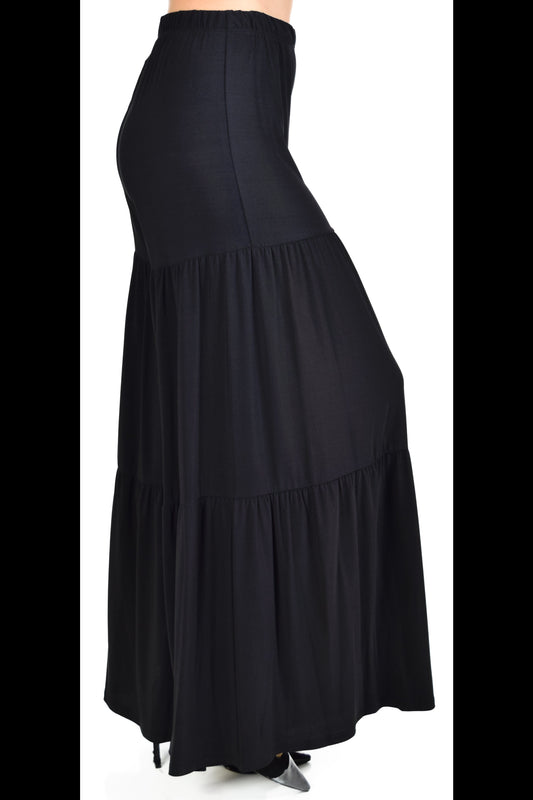 Designer Boho Pants, Tiered pants, USA made Designer Pants, Palazzo Pants, Black Pants