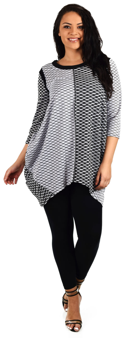 2 Tone Lagenlook top, Textured fabric Tunic, Contemporary Tunic, Lagenlook Tunic, Layered Tunic